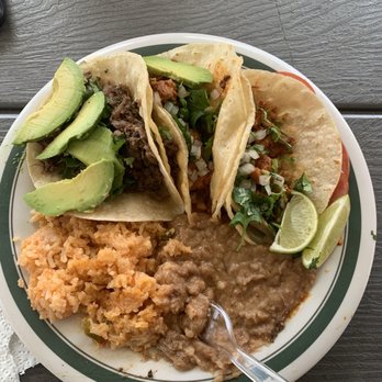 Sofy's Taqueria - Three Tacos plate - Mexican Near Me - Spring, Texas