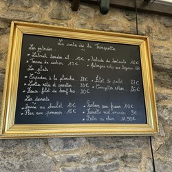 La Trinquette - Menu