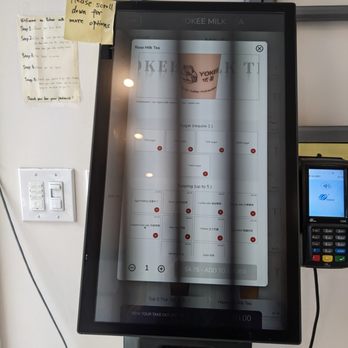 Yokee Milk Tea - Ordering kiosk - Bubble Tea Near Me - Oakland, California Yokee Milk Tea - Ordering kiosk - Bubble Tea Near Me - Oakland, California
