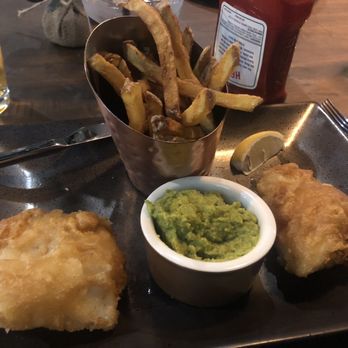 The Grumpy George Pub & Grub - Fish and Chips with mushy peas - Pubs Near Me - Georgetown, Texas The Grumpy George Pub & Grub - Fish and Chips with mushy peas - Pubs Near Me - Georgetown, Texas