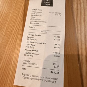 Tokyo Table - Japanese Near Me - Sacramento, California