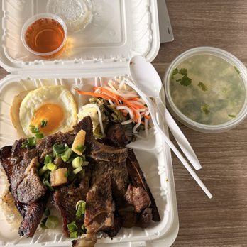 Xe Com Tam VH - Hình thức rất ngon miệng và canh được đổi đa dạng. Thiếu ly nước. - Breakfast & Brunch Near Me - Westminster, California