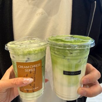 Matcha Town - Jasmine Matcha & salted cheese white champaca matcha - Gelato Near Me - Cupertino, California