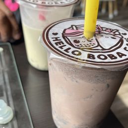 Milk blast Chocolate w/ oreos & boba Milk tea honey dew w/ crystal boba Milk blast Chocolate w/ oreos & boba Milk tea honey dew w/ crystal boba