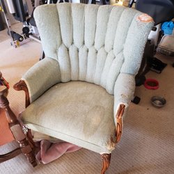 Columbia Upholstery - Cat tore up my grandmother's chair. How do I get an estimate to repair?