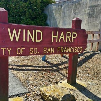Wind Harp Tower - Entrance sign. - Landmarks & Historical Buildings Near Me - South San Francisco, California Wind Harp Tower - Entrance sign. - Landmarks & Historical Buildings Near Me - South San Francisco, California