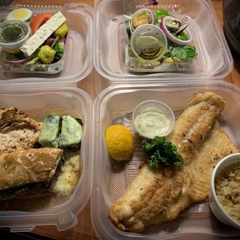 Prime N'wine - Walleye dinner with rice pilaf and tossed salad Greek platter with chicken, grape leaves, spanikopita, and side green salad. - Steakhouses Near Me - Mason City, Iowa Prime N'wine - Walleye dinner with rice pilaf and tossed salad Greek platter with chicken, grape leaves, spanikopita, and side green salad. - Steakhouses Near Me - Mason City, Iowa