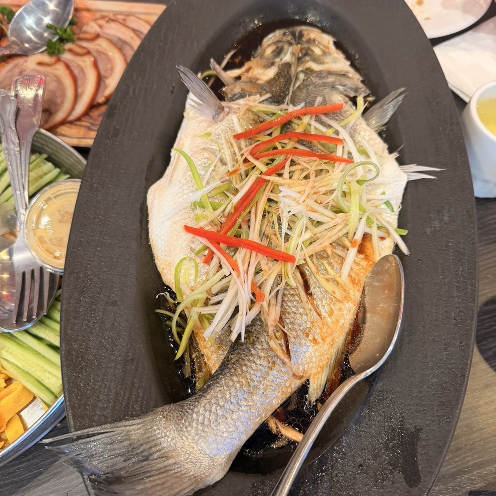 Ji Rong Peking Duck - 清蒸鲈鱼 Steamed Fresh Sea Bass - Chinese Near Me - Rosemead, California