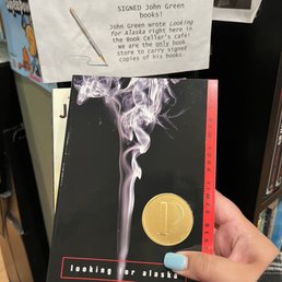 Signed John Green books!! He's one of my favorite authors so this was really cool to find!!