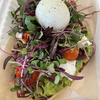 Dots Cafe - Avocado Toast with Hidden Hair - Cafes Near Me - Pasadena, California