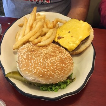 Four Star Family Restaurant - a hamburger and fries - American Near Me - Baraboo, Wisconsin
