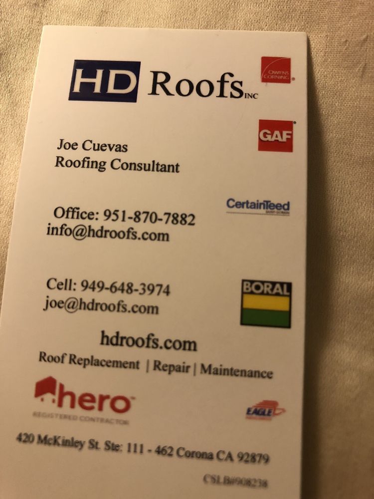Slide of HD Roofs