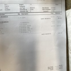 Trust Auto Repair - This one is my actual invoice