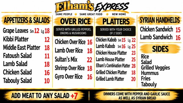 Menu photo 1 Pita + Elham's Express New Castle, PA