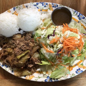 Ate-Oh-Ate - Kalua Pig plate with salad - Hawaiian Near Me - Portland, Oregon Ate-Oh-Ate - Kalua Pig plate with salad - Hawaiian Near Me - Portland, Oregon