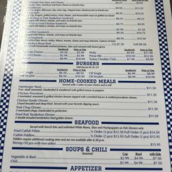 Blue and White Grill - Menu