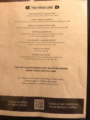 Menu photo 4 Texas Club Ruidoso, NM