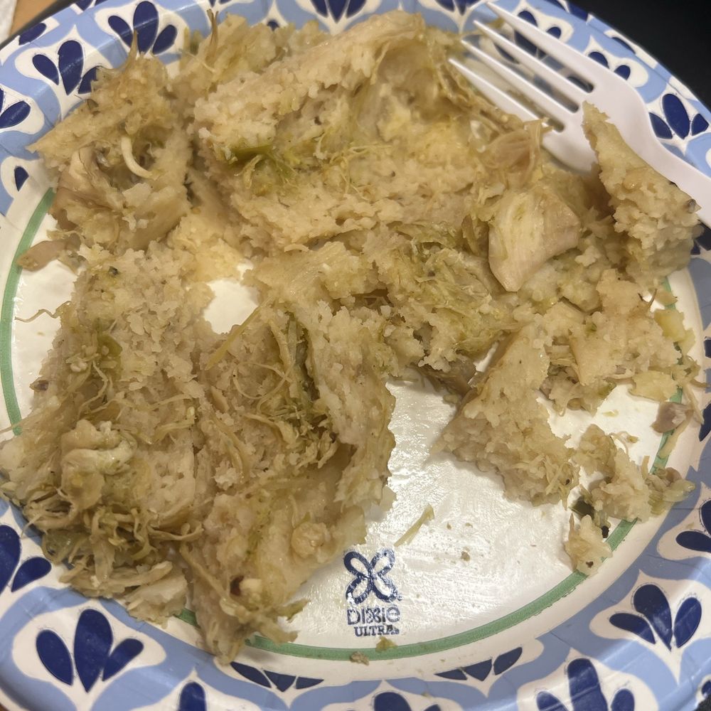 "Green chicken" tamale