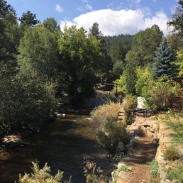 The view from our cabin by the creek The view from our cabin by the creek