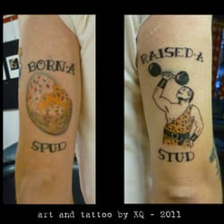 Tattoo by Ximena. 3rd place winner in Tattoo Road Trip's "Humorous Tattoo" contest 2011.