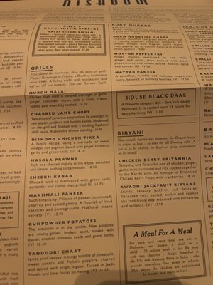 Menu photo 1 Dishoom Kensington, XGL
