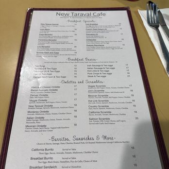 New Taraval Cafe - Menu - Breakfast & Brunch Near Me - San Francisco, California