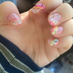 JN Nail - Tie dye acrylic nails