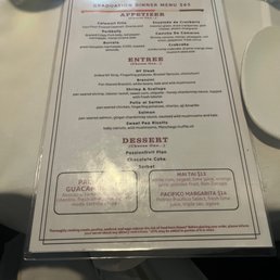 Graduation Menu!