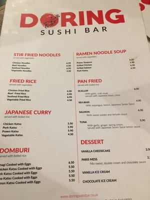 Menu photo 1 Doring Sushi Bar Manchester, XGM