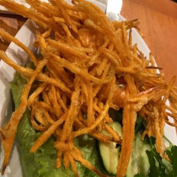 Mai Lee - Sweet potato and shrimp fritters (#50 on the menu under hot appetizers) - Vietnamese Near Me - Saint Louis, Missouri Mai Lee - Sweet potato and shrimp fritters (#50 on the menu under hot appetizers) - Vietnamese Near Me - Saint Louis, Missouri