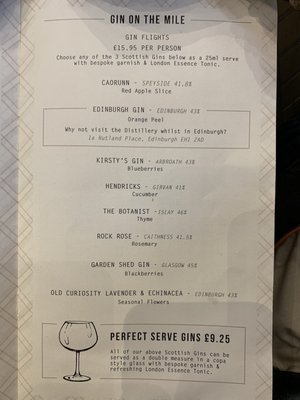 Menu photo 2 The Inn on the Mile Edinburgh, EDH