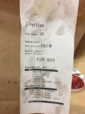 Menu photo 2 Five Guys Hagerstown, MD