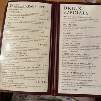 El Portal - Drink menu - Mexican Near Me - Pasadena, California