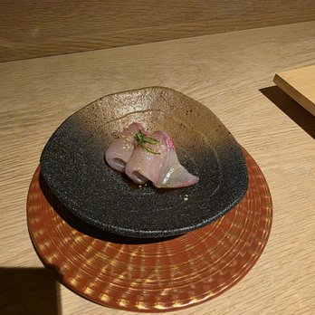 Sushi Nikko - Omakase Course 2 - kanpachi with yuzu soy sauce - Sushi Bars Near Me - Long Island City, New York Sushi Nikko - Omakase Course 2 - kanpachi with yuzu soy sauce - Sushi Bars Near Me - Long Island City, New York