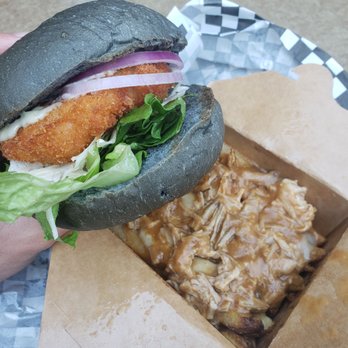 Hong Bo Burger & Poutine - Shrimp Burger and Pulled Pork Poutine - Burgers Near Me - Markham, Ontario Hong Bo Burger & Poutine - Shrimp Burger and Pulled Pork Poutine - Burgers Near Me - Markham, Ontario