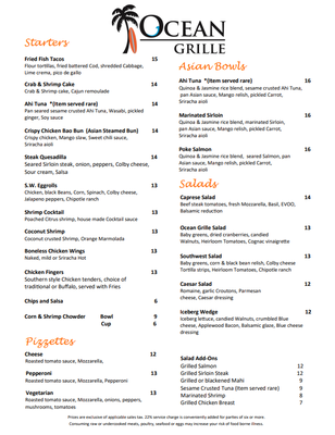 Menu photo 4 Ocean Grille Melbourne Beach, FL Menu photo 4 Ocean Grille Melbourne Beach, FL