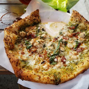 Hobo Co Pizza - Chicken, basil, bacon, olive oil and garlic. - Food Trucks Near Me - Anaheim, California
