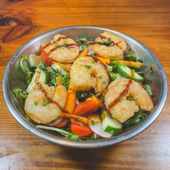 State & Allen - Crispy Shrimp Silver Bowl Salad - American Near Me - Dallas, Texas