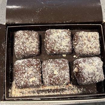 Enstrom Candies - Inside Box - Six Toffee Petites on Top, Six on Bottom - Candy Stores Near Me - Denver, Colorado Enstrom Candies - Inside Box - Six Toffee Petites on Top, Six on Bottom - Candy Stores Near Me - Denver, Colorado