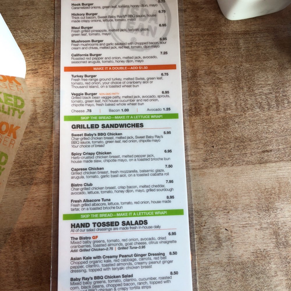Hook Burger - The front of the menu! - Burgers Near Me - Oxnard, California Hook Burger - The front of the menu! - Burgers Near Me - Oxnard, California