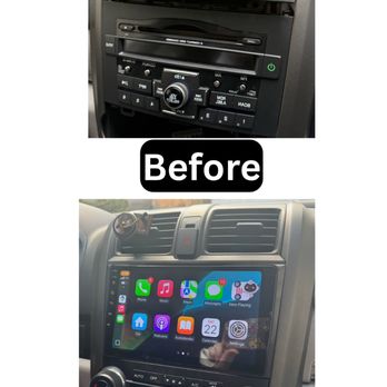 TechTuned Handyman - Before and after. CarPlay,backup camera and android tablet with full steering wheel and car integration - Home Theatre Installation Near Me
