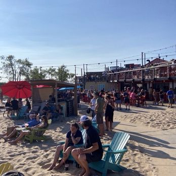 The Deck - Waiting area where you can grab a beverage while waiting on your table. - American Near Me - Muskegon, Michigan