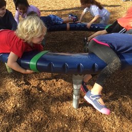 Our grandson quickly learned how to grab onto this wheel with his hands AND feet! Lots of fun...holds 8 kids at a time!