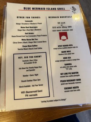 Menu photo 4 Blue Mermaid Kittery, ME
