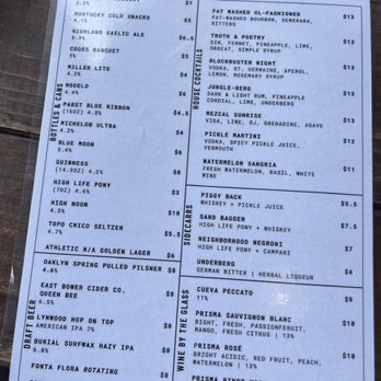 Longleaf Swine BBQ - Drink menu - Southern Near Me - Raleigh, North Carolina