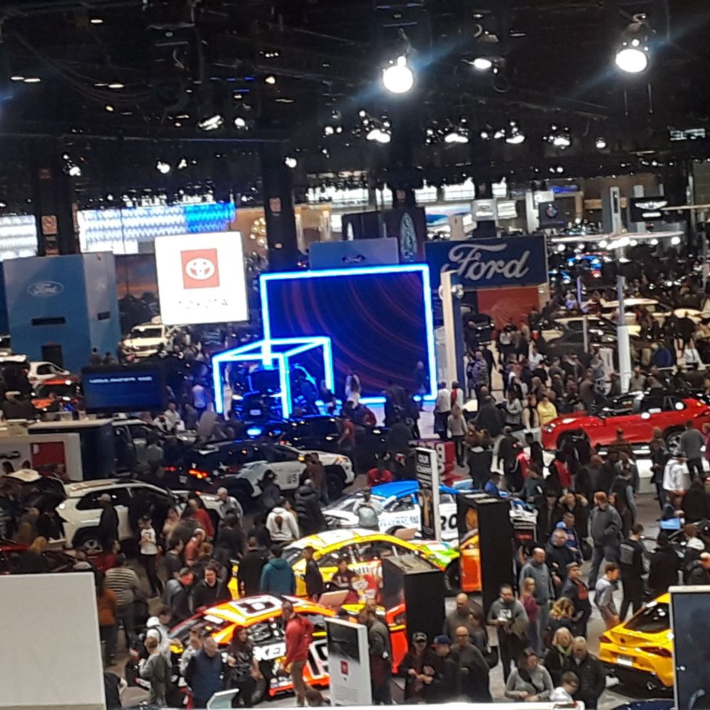 Chicago Auto Show - High view of one side of the auto show. - Festivals Near Me - Chicago, Illinois
