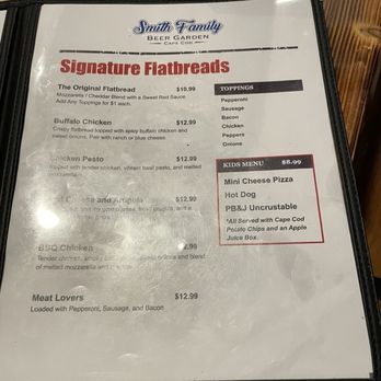 Smith Family Beer Garden - Menu - Beer Gardens Near Me - Barnstable, Massachusetts