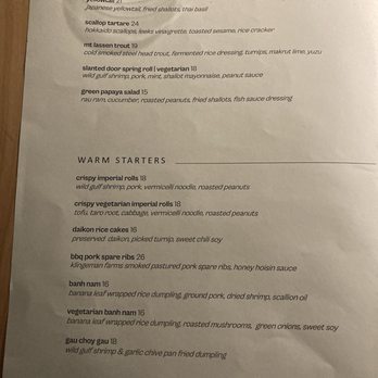 Slanted Door - Menu - Vietnamese Near Me - Napa, California Slanted Door - Menu - Vietnamese Near Me - Napa, California