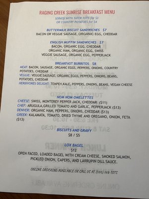 Menu photo 1 Raging Creek Pub Eatery Willow Creek, CA Menu photo 1 Raging Creek Pub Eatery Willow Creek, CA