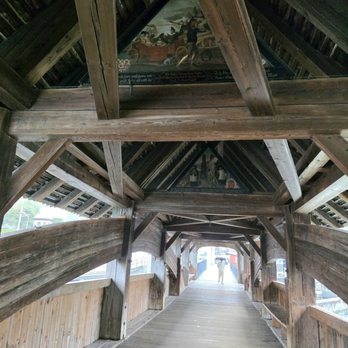 Spreuerbrücke - Crossing over the Spreuerbrücke into Old Town - Landmarks & Historical Buildings Near Me - Luzern, LU